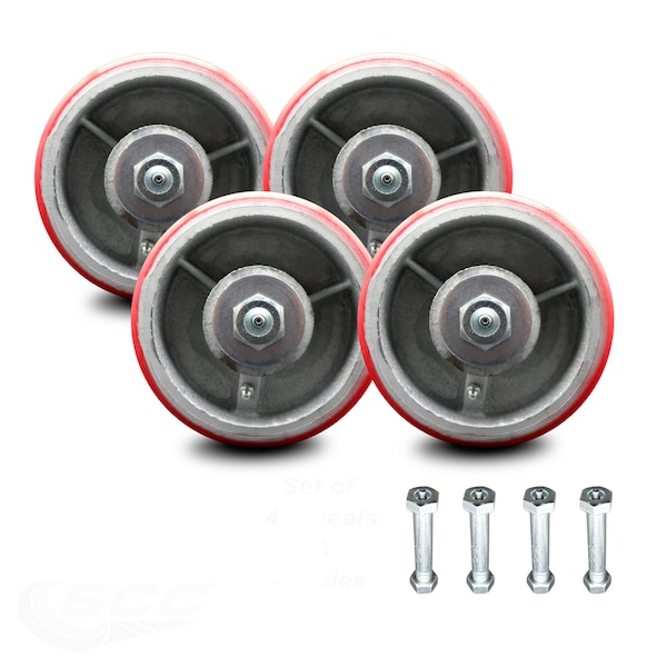 Go Mini Portable Storage Container Replacement Wheel Set with Zerk Axle Nuts-SCC